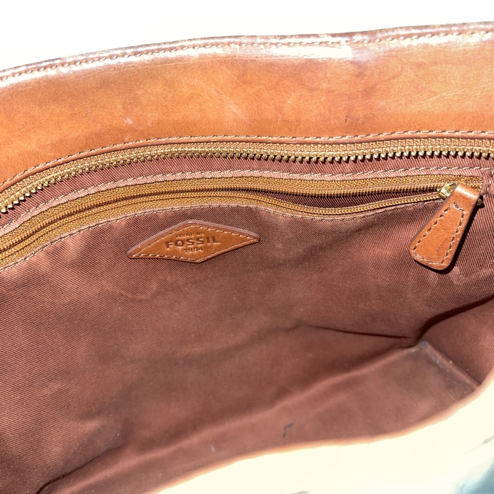 Fossil Cream Patterned Small Tote Crossbody Bag - image 8